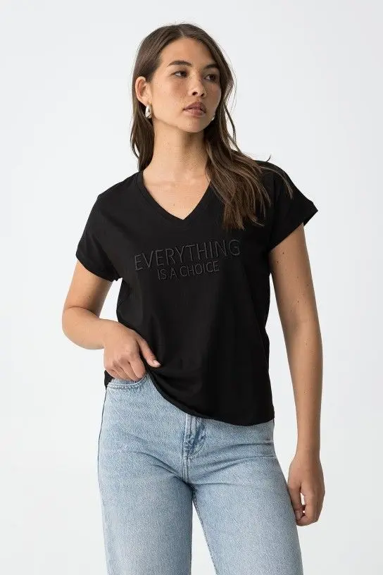 CAMISETA SYRA TIFFOSI - NEGRO - Imagen 1