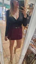 FALDA PANTALÓN BURDEOS