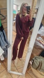 CONJUNTO CHÁNDAL OVERSIZE BURDEOS - Imagen 3