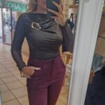 CAMISETA LICRA DETALLE - CHOCOLATE