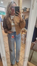 CHAQUETA BOMBER MARRÓN
