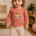 CONJUNTO SETAS NIÑA - CORAL